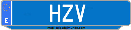 Matrícula de taxi HZV