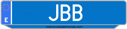 Matrícula de taxi JBB