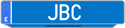 Matrícula de taxi JBC