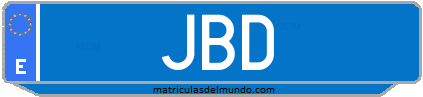 Matrícula de taxi JBD