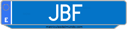 Matrícula de taxi JBF