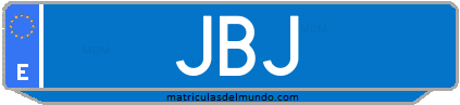 Matrícula de taxi JBJ