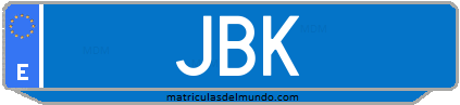 Matrícula de taxi JBK