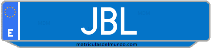 Matrícula de taxi JBL