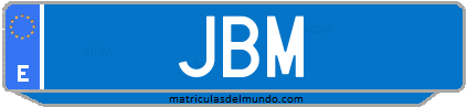 Matrícula de taxi JBM