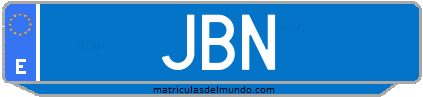 Matrícula de taxi JBN