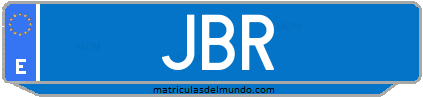 Matrícula de taxi JBR