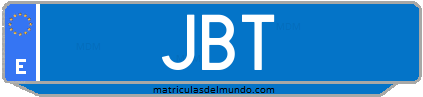 Matrícula de taxi JBT