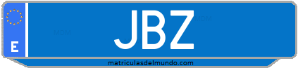 Matrícula de taxi JBZ
