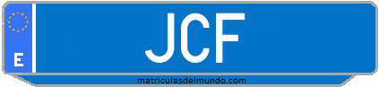 Matrícula de taxi JCF