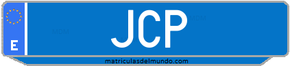 Matrícula de taxi JCP