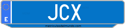 Matrícula de taxi JCX
