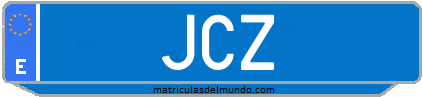 Matrícula de taxi JCZ