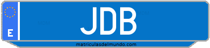 Matrícula de taxi JDB