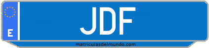 Matrícula de taxi JDF