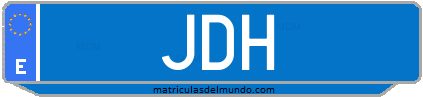 Matrícula de taxi JDH
