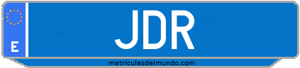 Matrícula de taxi JDR