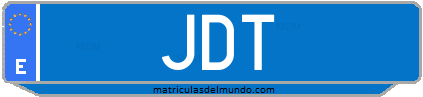 Matrícula de taxi JDT