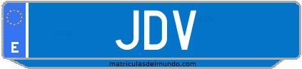 Matrícula de taxi JDV