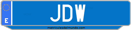 Matrícula de taxi JDW