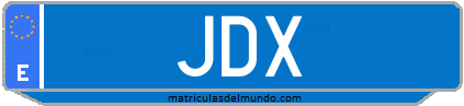 Matrícula de taxi JDX