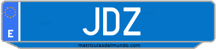 Matrícula de taxi JDZ