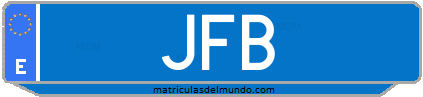 Matrícula de taxi JFB