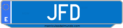 Matrícula de taxi JFD