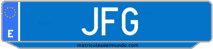 Matrícula de taxi JFG