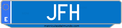 Matrícula de taxi JFH