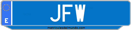 Matrícula de taxi JFW