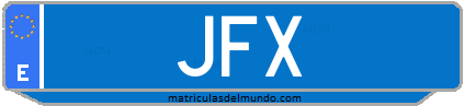 Matrícula de taxi JFX