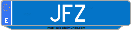 Matrícula de taxi JFZ