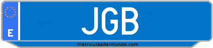 Matrícula de taxi JGB