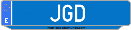 Matrícula de taxi JGD