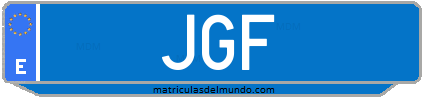 Matrícula de taxi JGF