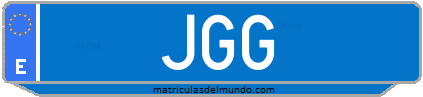 Matrícula de taxi JGG