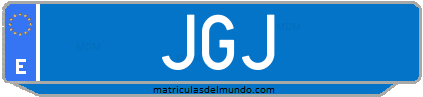 Matrícula de taxi JGJ