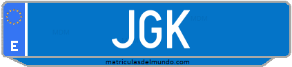Matrícula de taxi JGK