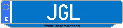 Matrícula de taxi JGL