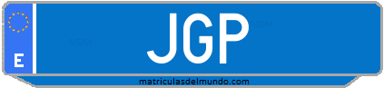 Matrícula de taxi JGP