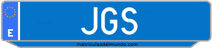 Matrícula de taxi JGS