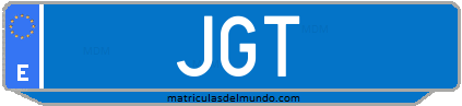 Matrícula de taxi JGT