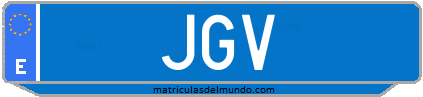 Matrícula de taxi JGV