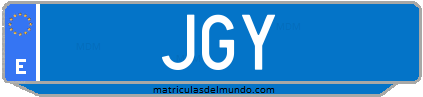 Matrícula de taxi JGY