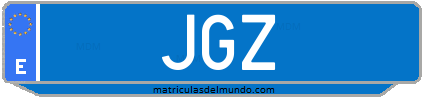 Matrícula de taxi JGZ