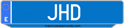 Matrícula de taxi JHD