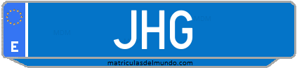 Matrícula de taxi JHG