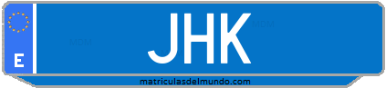 Matrícula de taxi JHK
