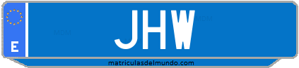 Matrícula de taxi JHW